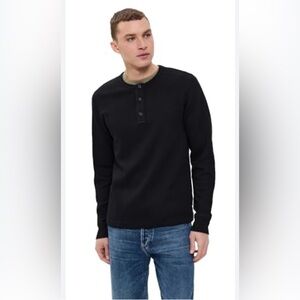 Express Men's Black Henley Shirt